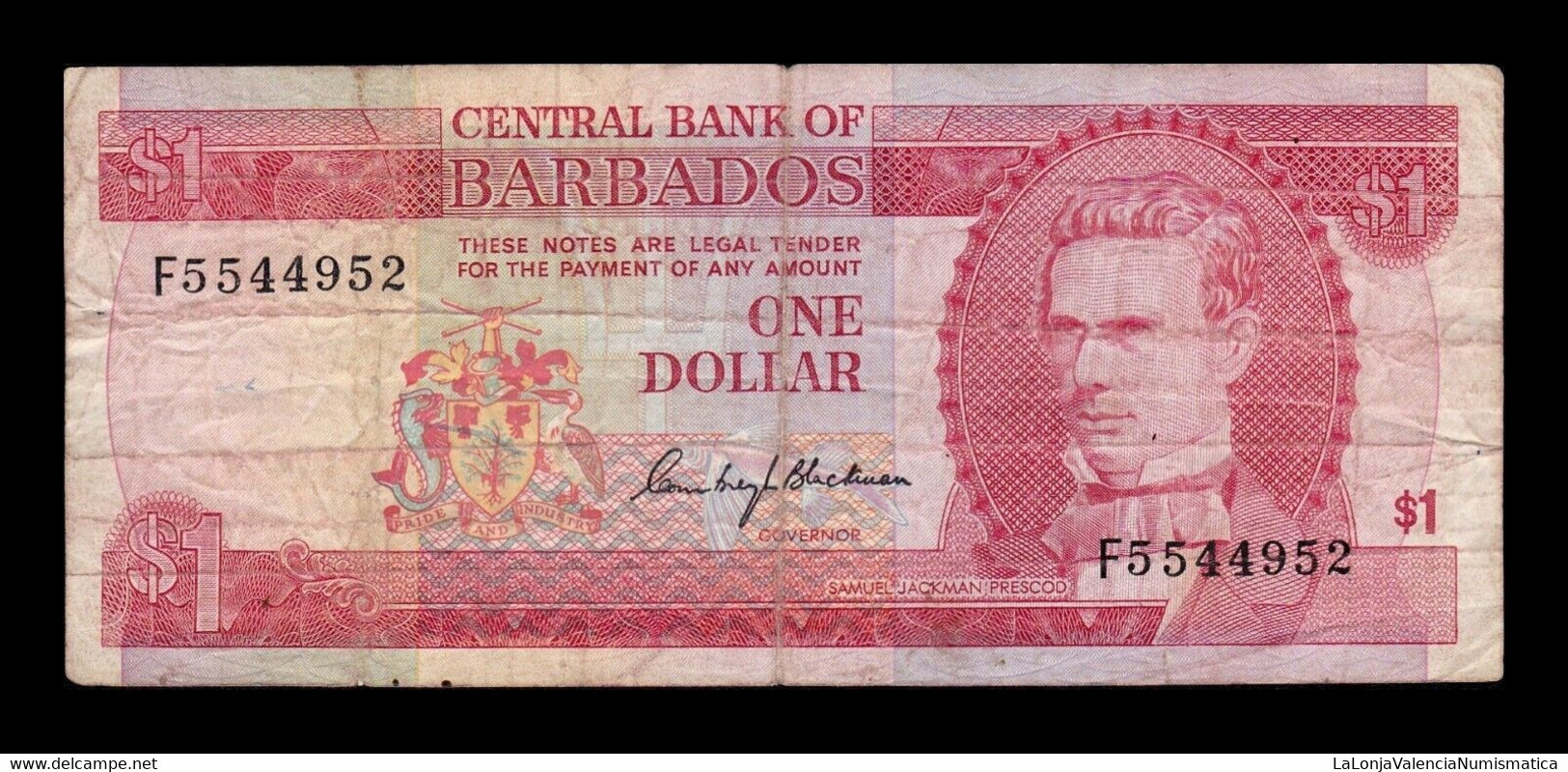 Barbados 1 Dollar 1973 Pick 29 BC F - Barbades