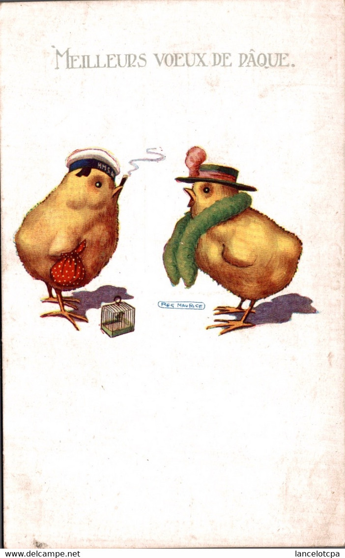 ILLUSTRATION REG. MAURICE / LES POUSSINS - JOYEUSES PAQUES - Maurice