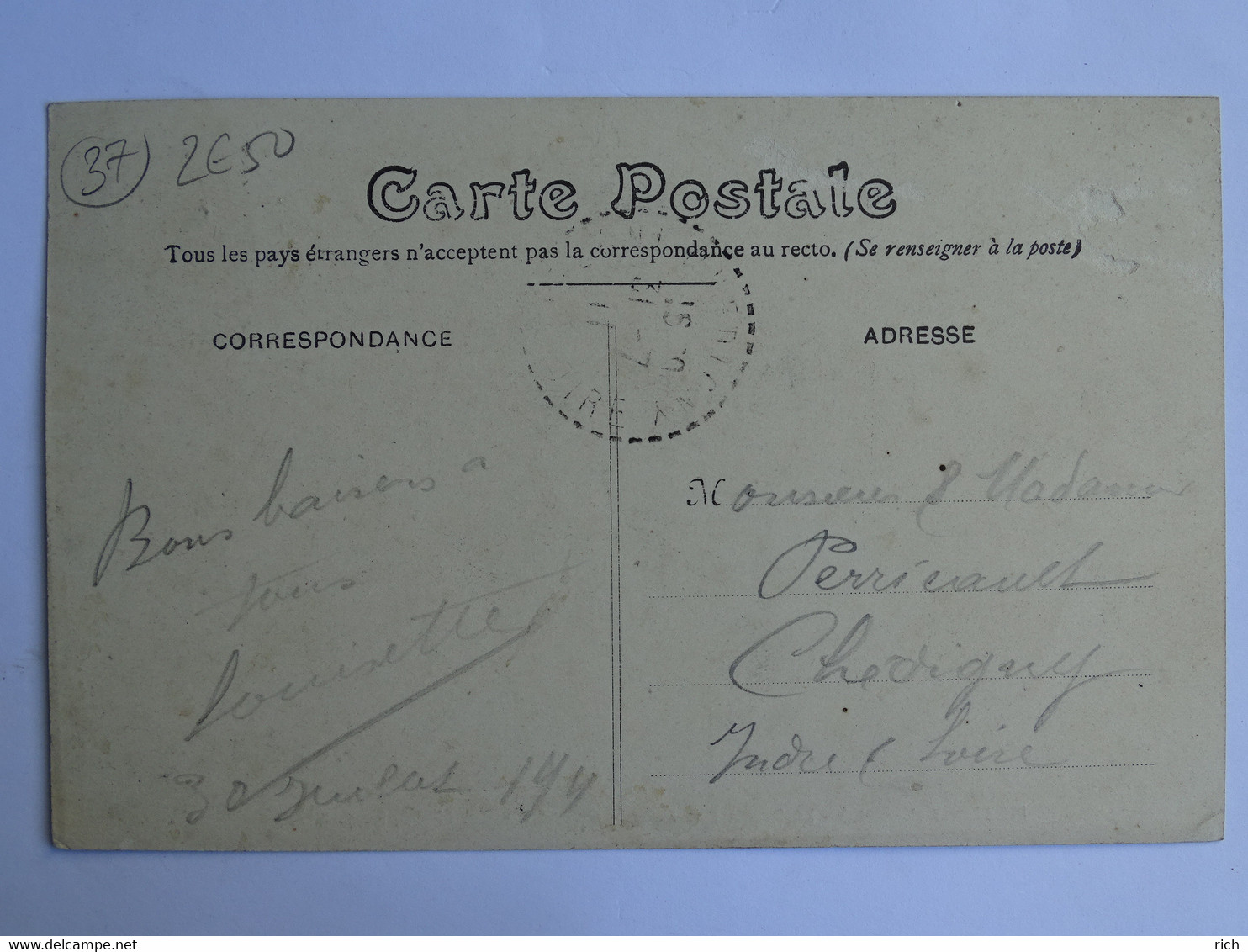 CPA 37 Indre Et Loire - METTRAY - La Grotte Des Fées - Dolmen - Mettray