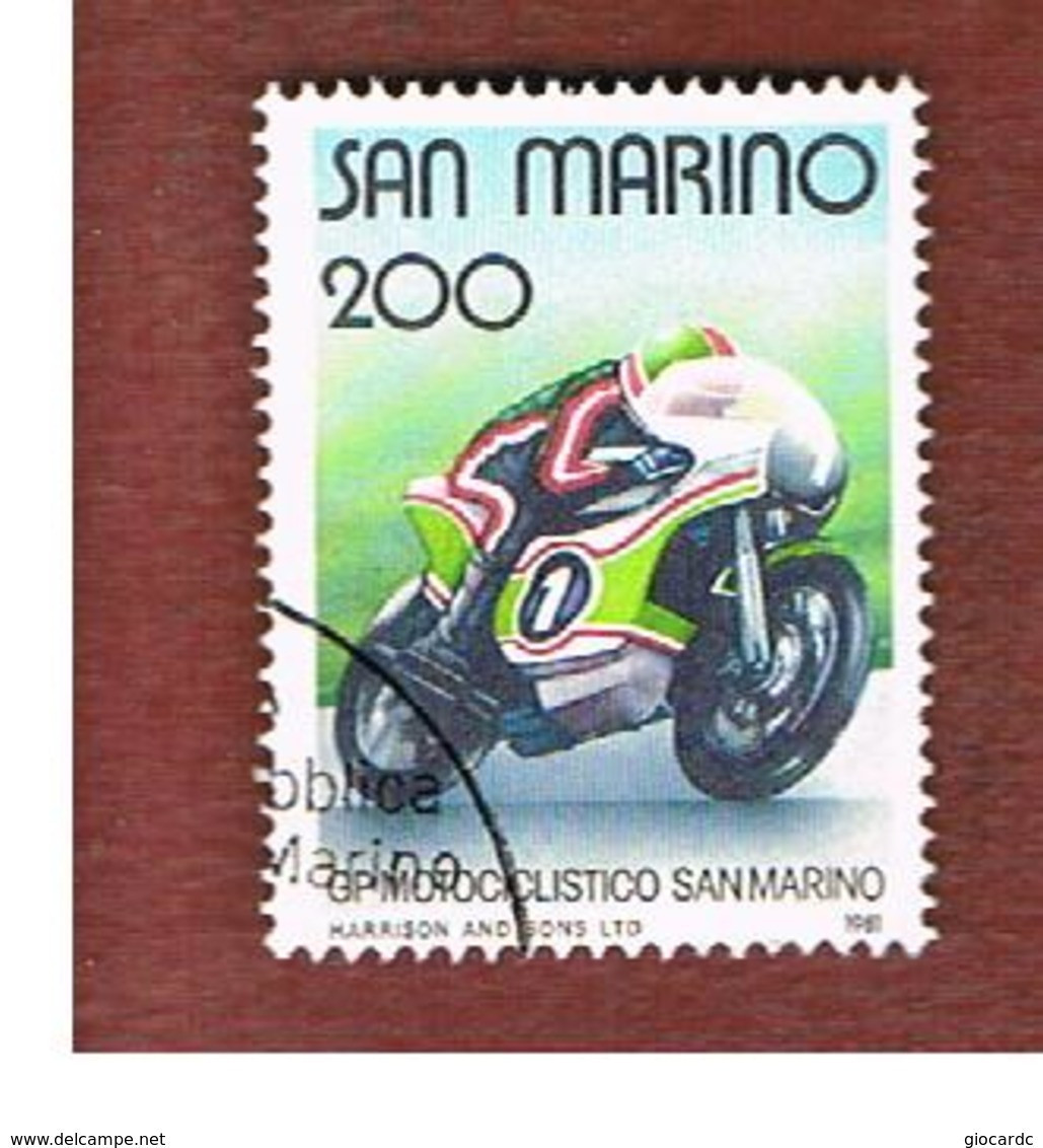 SAN MARINO - UNIF. 1074  - 1981  IMOLA: GRAN PREMIO MOTOCICLISTICO SAN MARINO   -  USATI (USED°) - Gebraucht