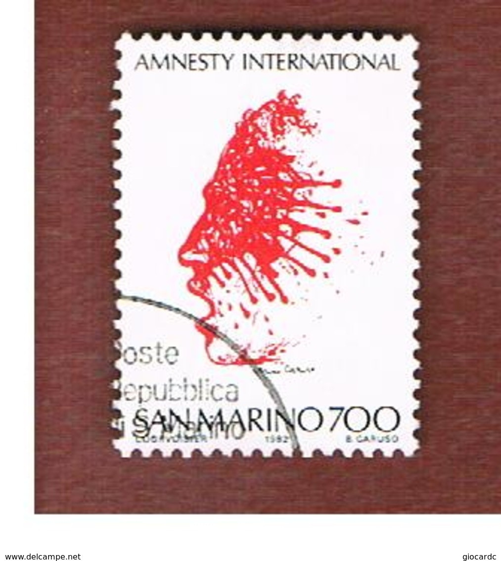 SAN MARINO - UNIF. 1107  - 1982 AMNESTY INTERNAZIONALE    -  USATI (USED°) - Used Stamps