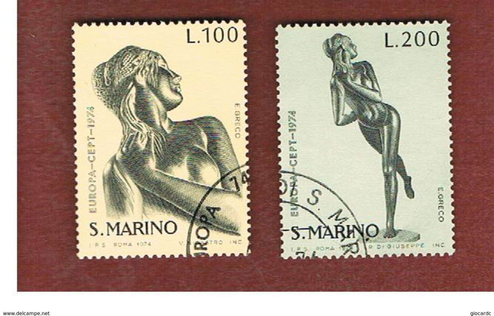 SAN MARINO - UNIF. 918.919   - 1974  EUROPA (SERIE COMPLETA DI 2)  -  USATI (USED°) - Oblitérés
