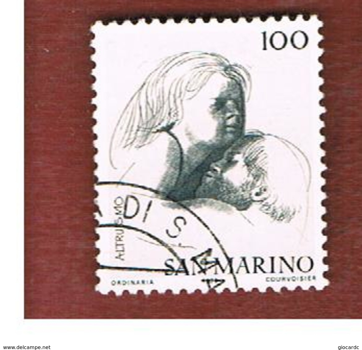 SAN MARINO - UNIF. 956  - 1976 LE VIRTU' CIVILI: ALLEGORIE DI E. GRECO (ALTRUISMO)    -  USATI (USED°) - Oblitérés