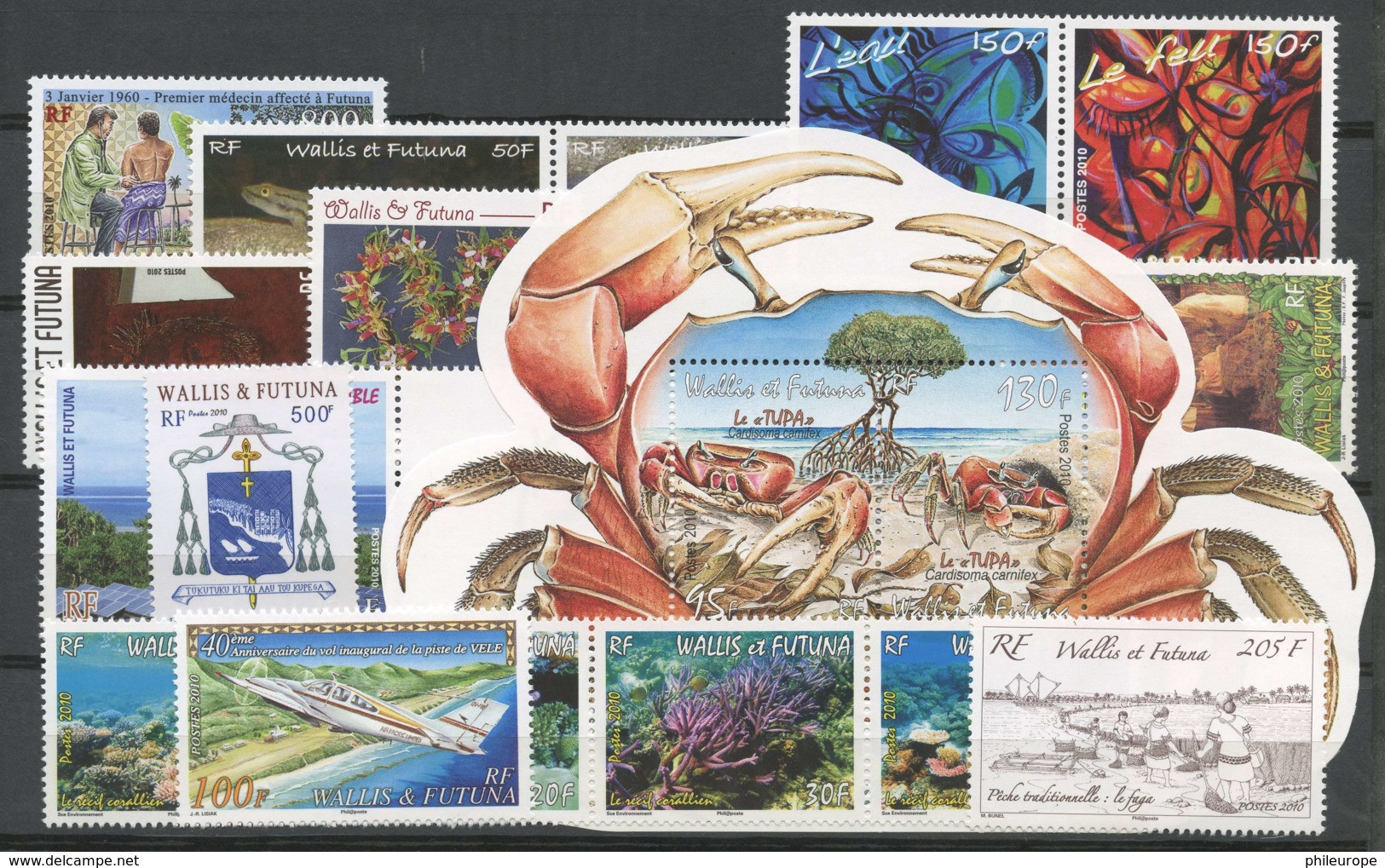 Wallis Et Futuna (2010) N 728 A 744 Et BF 25 - Unused Stamps