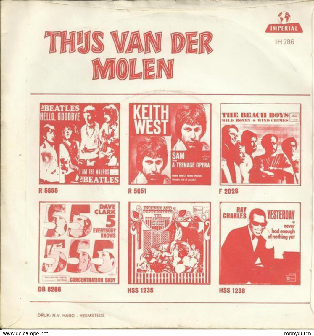 * 7" *  THIJS VAN DER MOLEN - WAAR IS DE NEUS VAN TOON? (Holland 1968) - Other - Dutch Music