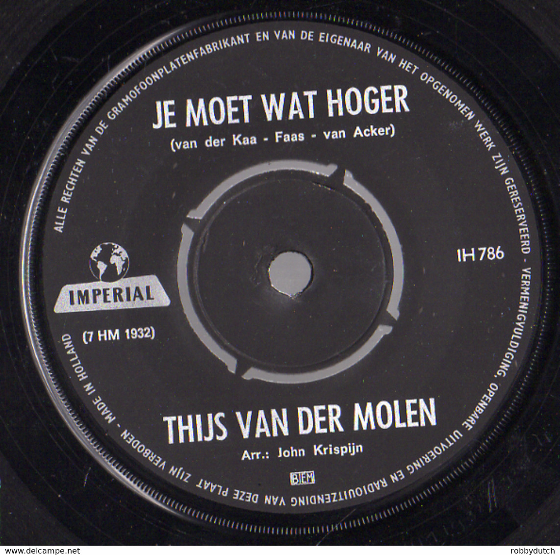 * 7" *  THIJS VAN DER MOLEN - WAAR IS DE NEUS VAN TOON? (Holland 1968) - Otros - Canción Neerlandesa