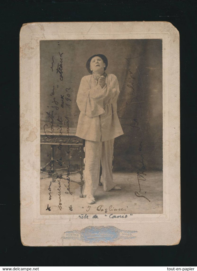 ##R - Photographie Originale De Scène Thomas Salignac à Vérifier Rôle  Canio Dans Opéra Pagliacci (Paillasse ) Dédicace - Signed Photographs