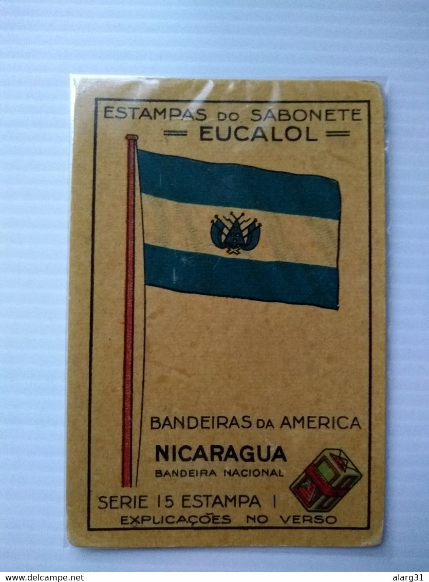 Nicaragua.cromo No Postcard.flag.eucalol Soap Older Type 1940 6*9 Cmt.better Cond.registered Letter E7.conmems For Post - Nicaragua