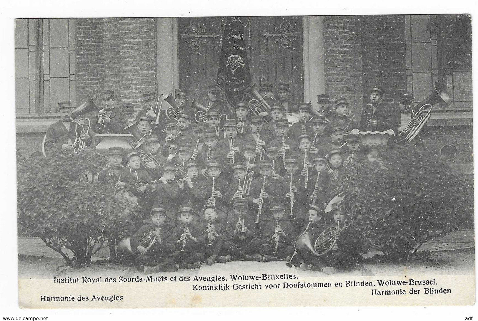 CPA HARMONIE, FANFARE, INSTITUT ROYAL DES SOURDS - MUETS ET DES AVEUGLES, WOLUWE - BRUXELLES, BELGIQUE - St-Lambrechts-Woluwe - Woluwe-St-Lambert