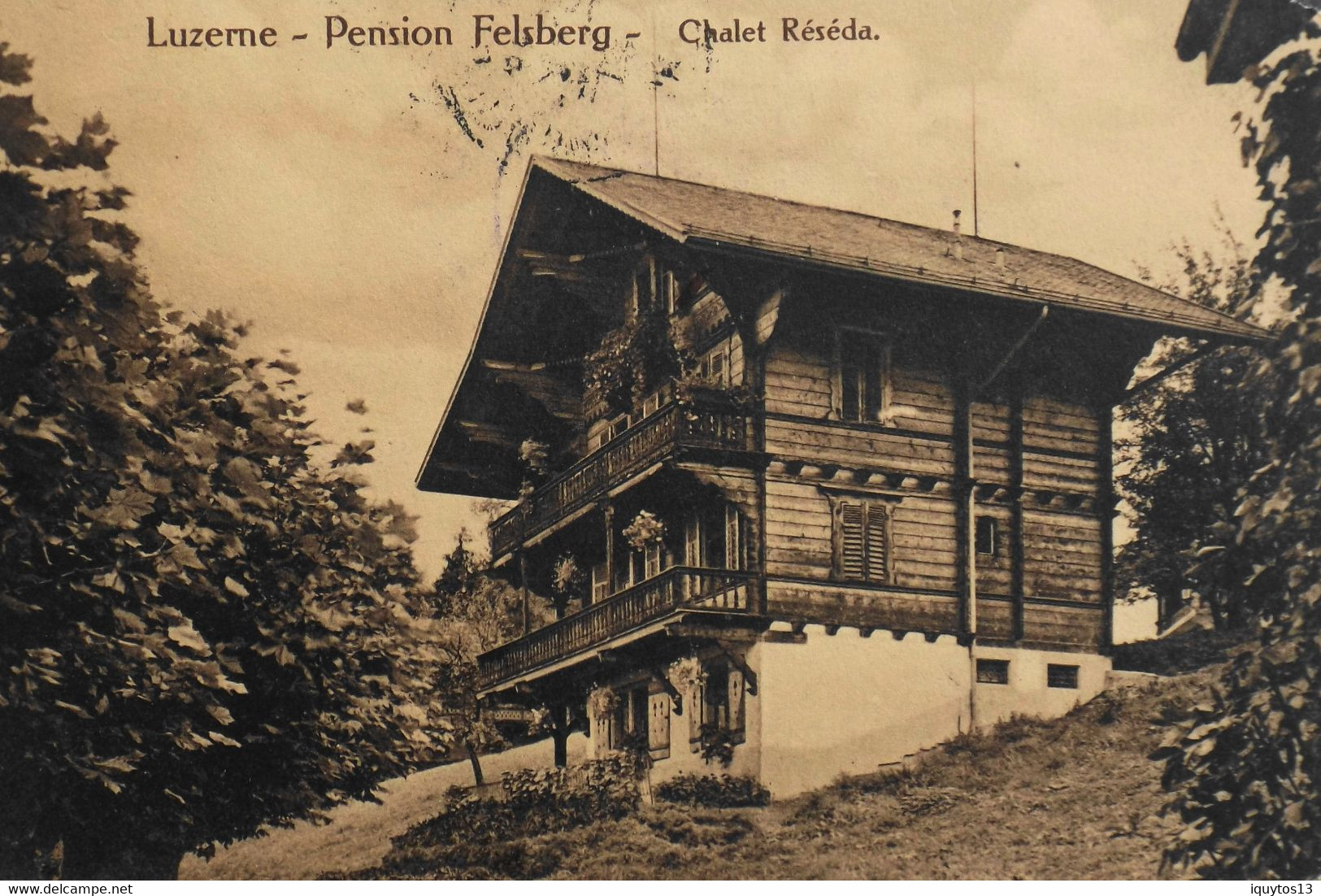 CPA. - Suisse > LU Lucerne > LUZERNE - Pension Felsberg - Chalet Réséda - Ecrite Et Datée 1913 - TBE - Luzern