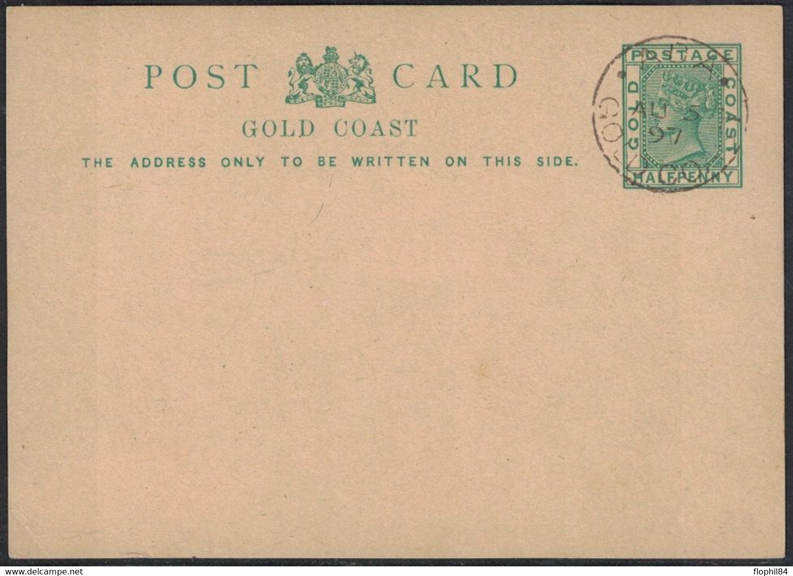 COTE D'OR - GOLD COAST - ENTIER POSTAL - CACHET ADA - LE 5-8-1897. - Goudkust (...-1957)