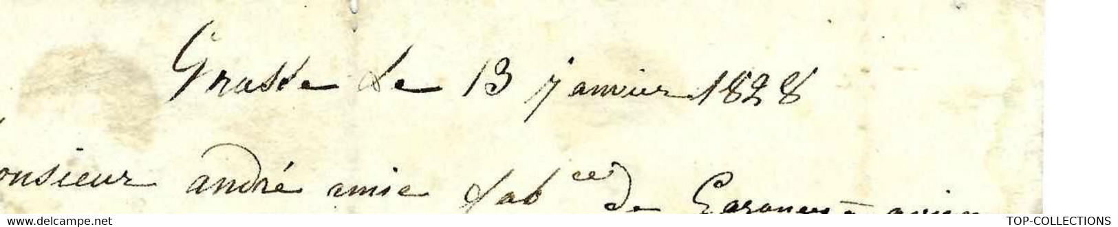 1828 TEINTURE De Grasse  Magalon ACHAT DE BARIL DE GARANCE Chez Amic Fabricant à Avignon V.Historique - 1800 – 1899