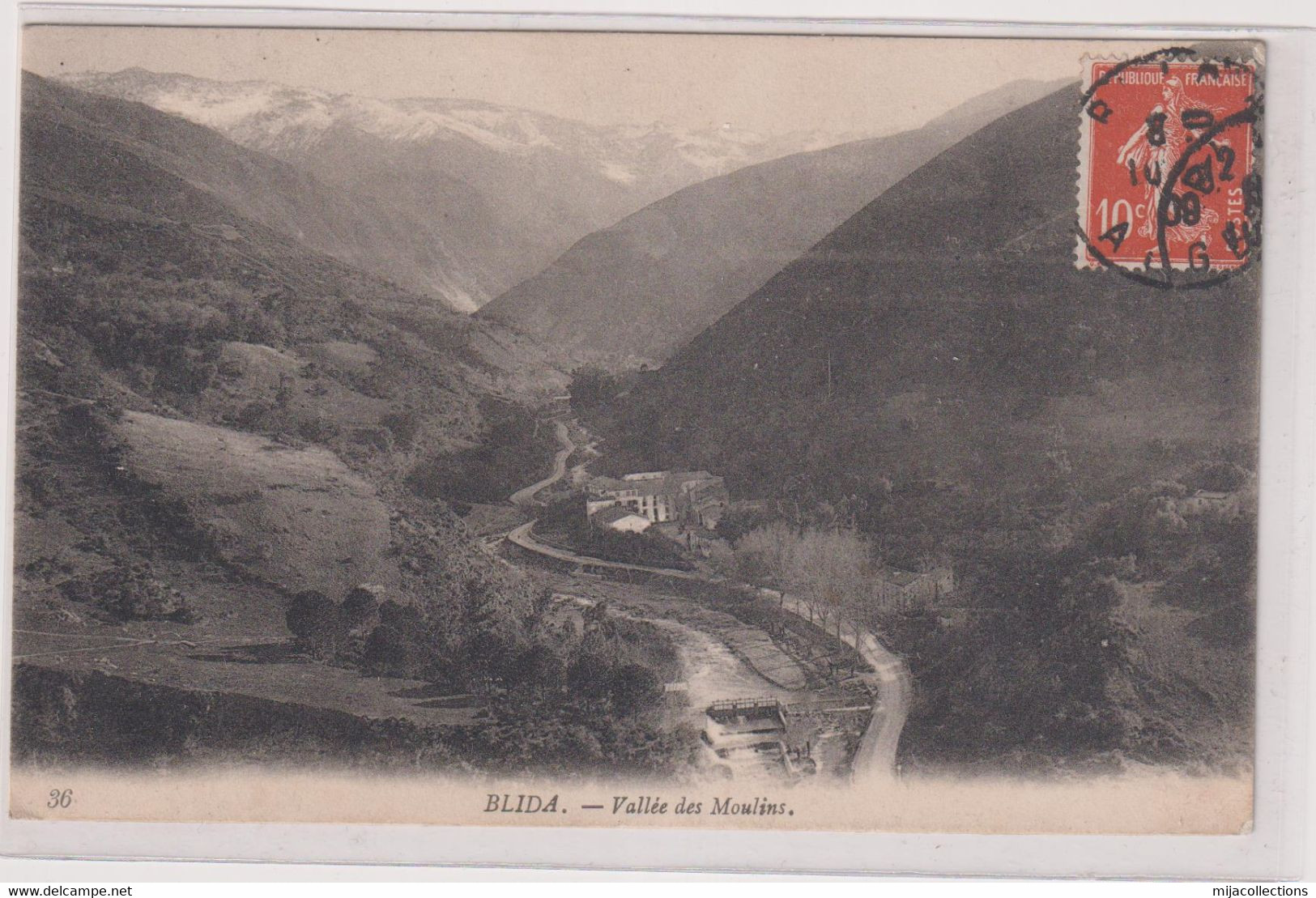 CPA-D14- BLIDA-vallée Des Moulins-rivière-maisons-montagnes- ECRITE PAR UN SOLDAT - Blida