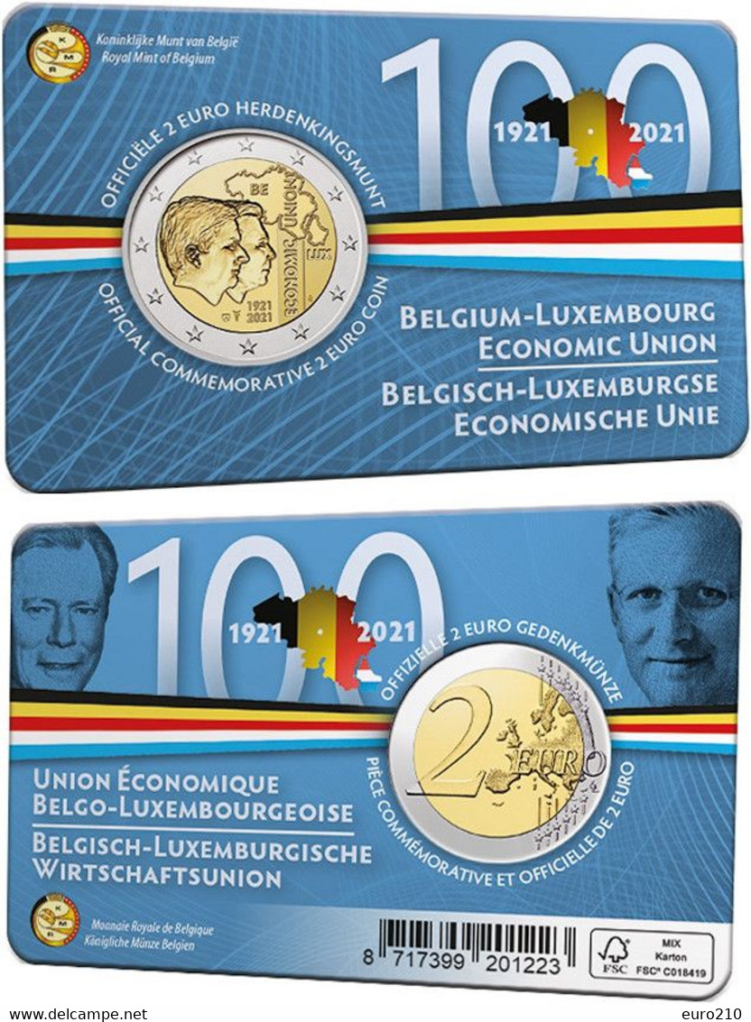 Belgique / Belgien / Belgium - 2 Euro 2021 BLEU / UEBL - Autres & Non Classés