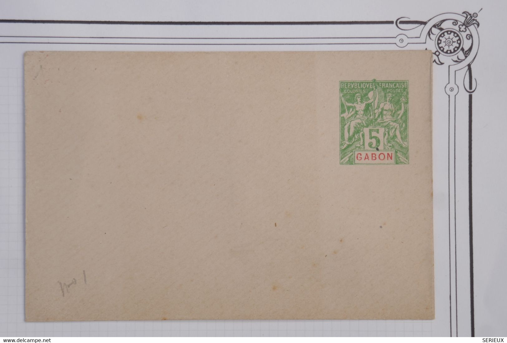 AY11 GABON  COLONIE   BELLE PETITE LETTRE  ENTIER  1900  +  ++NON VOYAGEE+NEUVE - Cartas & Documentos