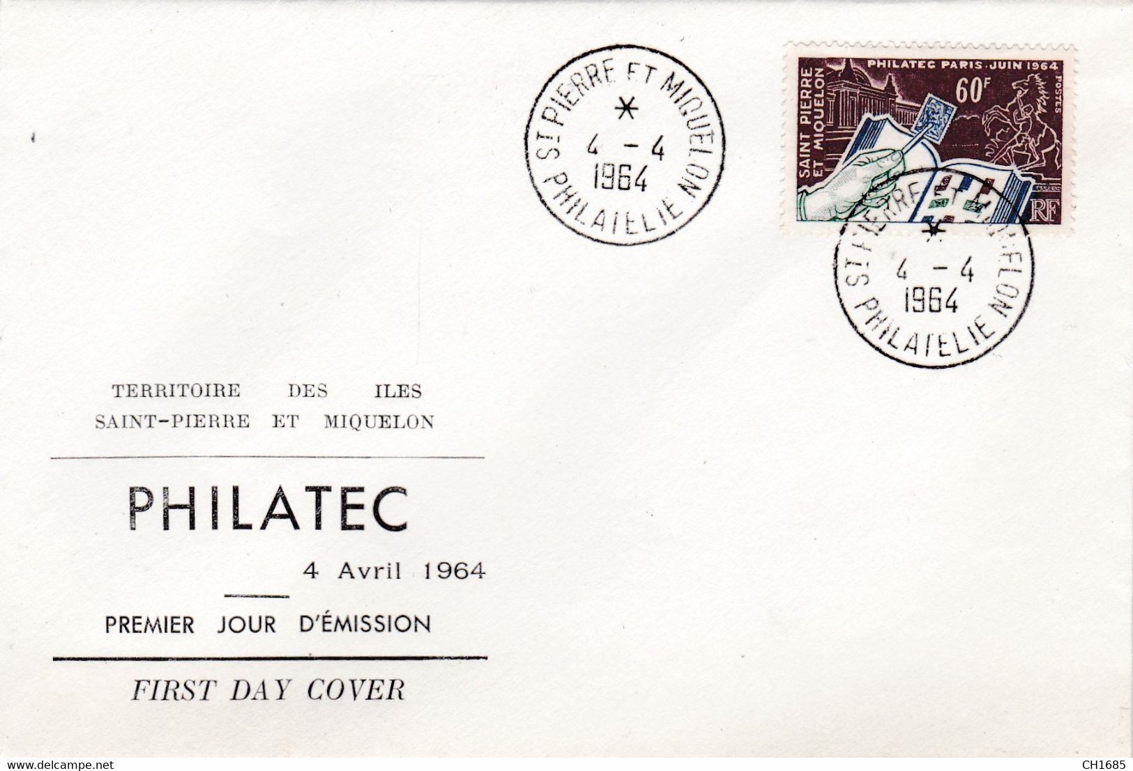 Saint-Pierre Et Miquelon Philatec  Sur FDC De 1964 - Lettres & Documents