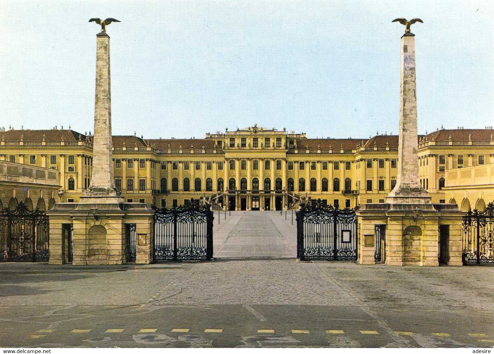 Schloss Schönbrunn In Wien - Haupteingang, Karte Um 1970 - Château De Schönbrunn