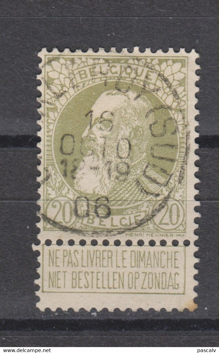 COB 75 Oblitération Centrale CHARLEROY (SUD) - 1905 Thick Beard