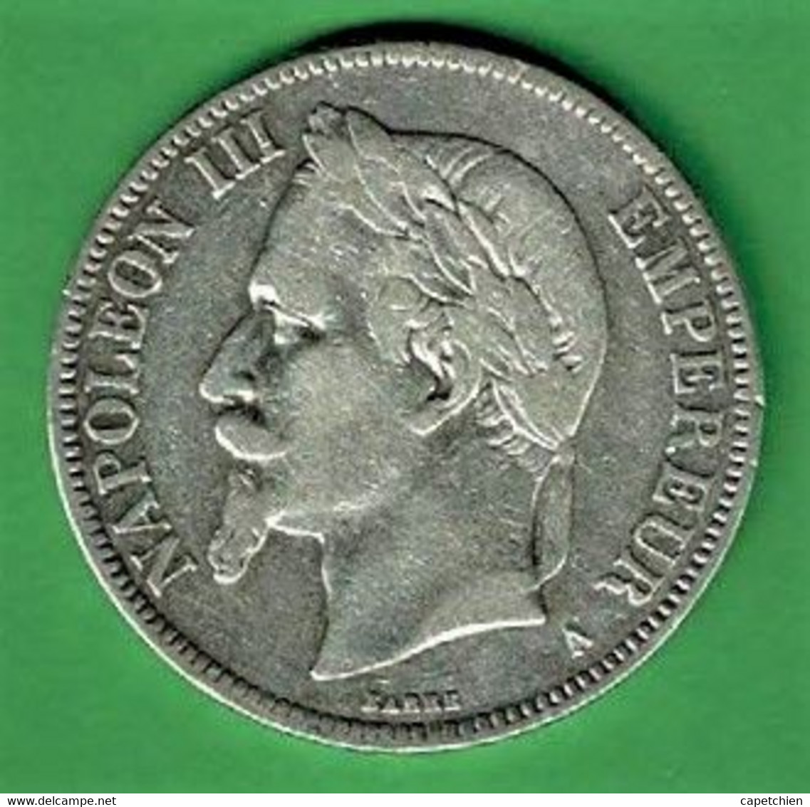 5 FRANCS / NAPOLEON III / 1870 A  / 24.64 G / ARGENT - 5 Francs