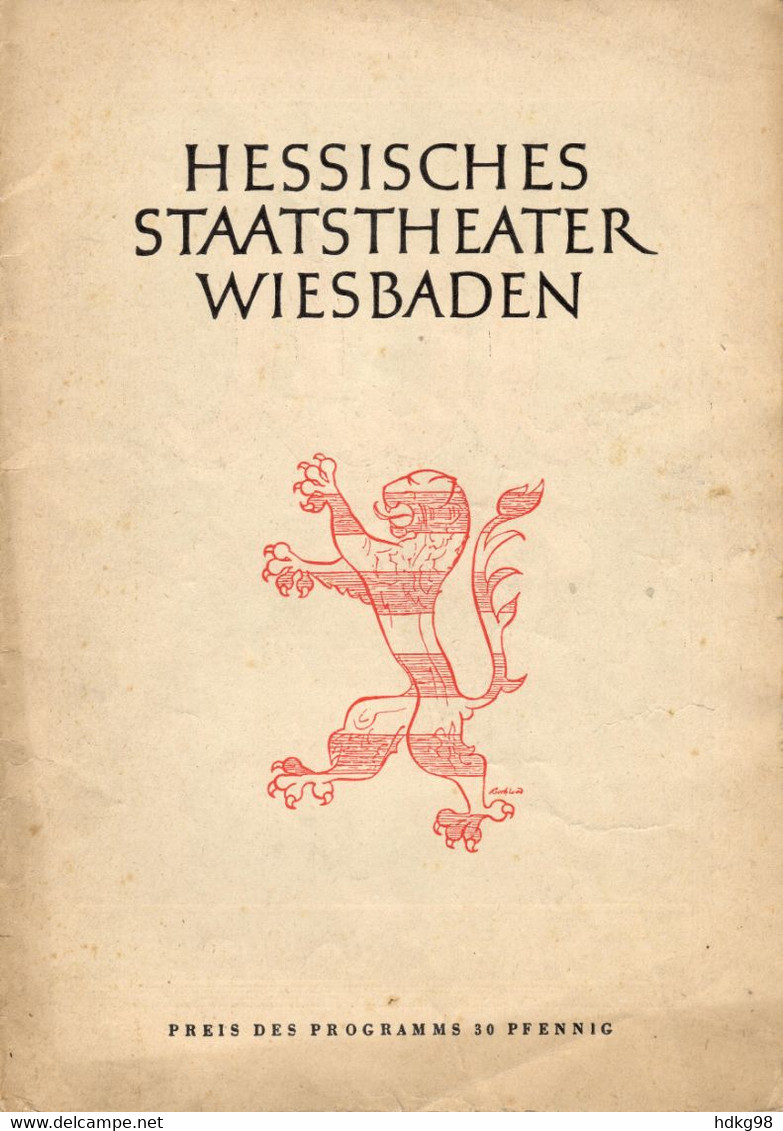 ZXB+ Hessisches Staatstheater Wiesbaden 1951/52 - Theater & Dans