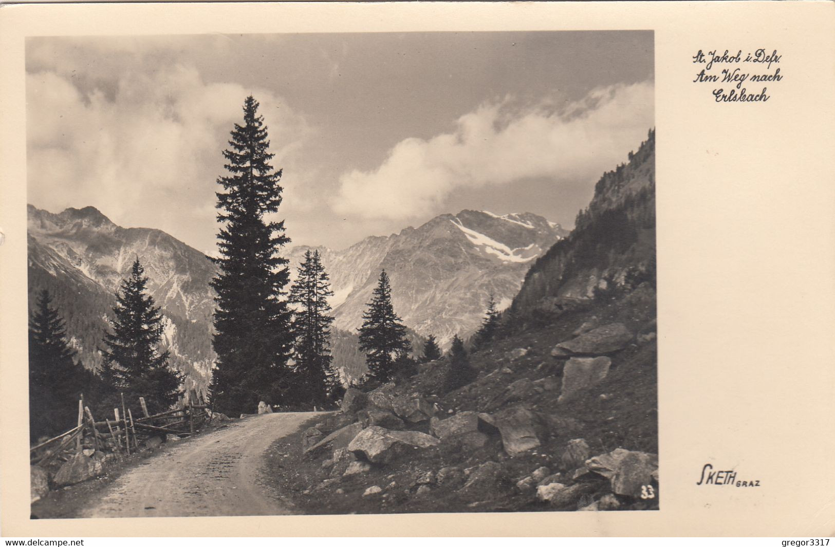 B3832) ST. JAKOB I. DEFR. - Am Weg Nach ERLSBACH - Tolle Alte AK - - Defereggental