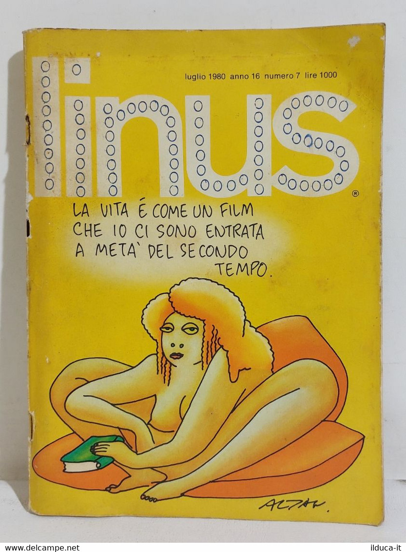 I107098 LINUS A. 16 N. 7 (184) - Luglio 1980 - Valentina / Peanuts - Humoristiques