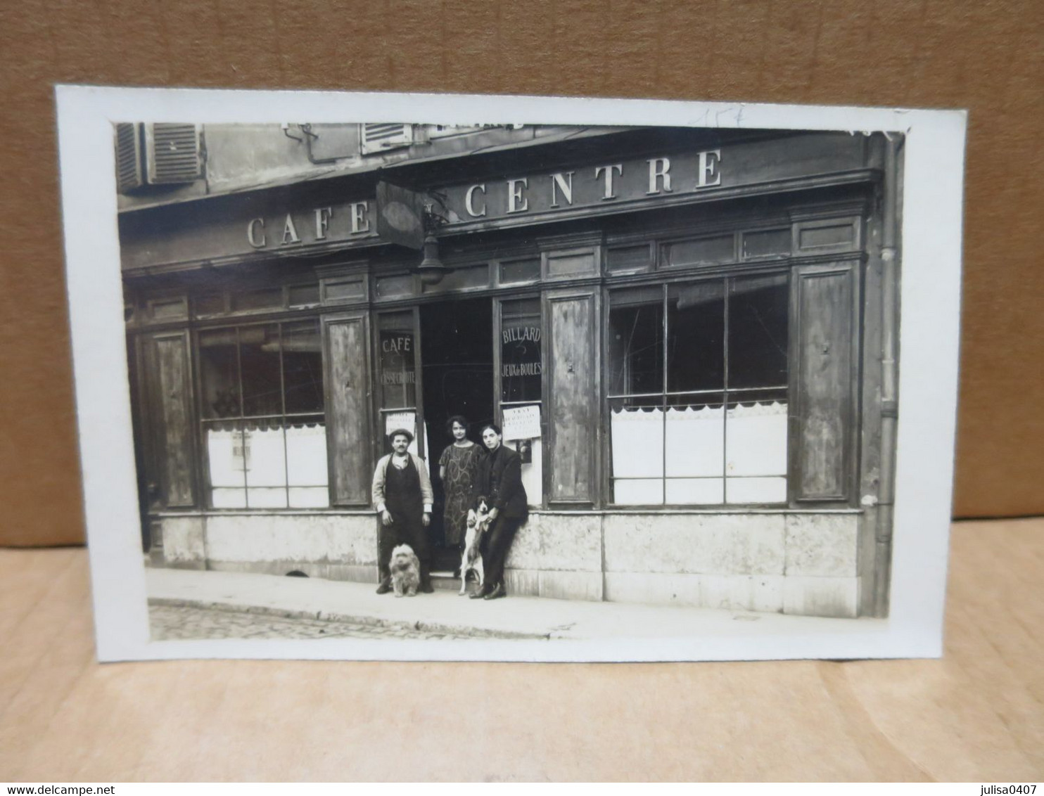 CAFE DU CENTRE Carte Photo Devanture Animation Probable Département Du Rhone - Te Identificeren