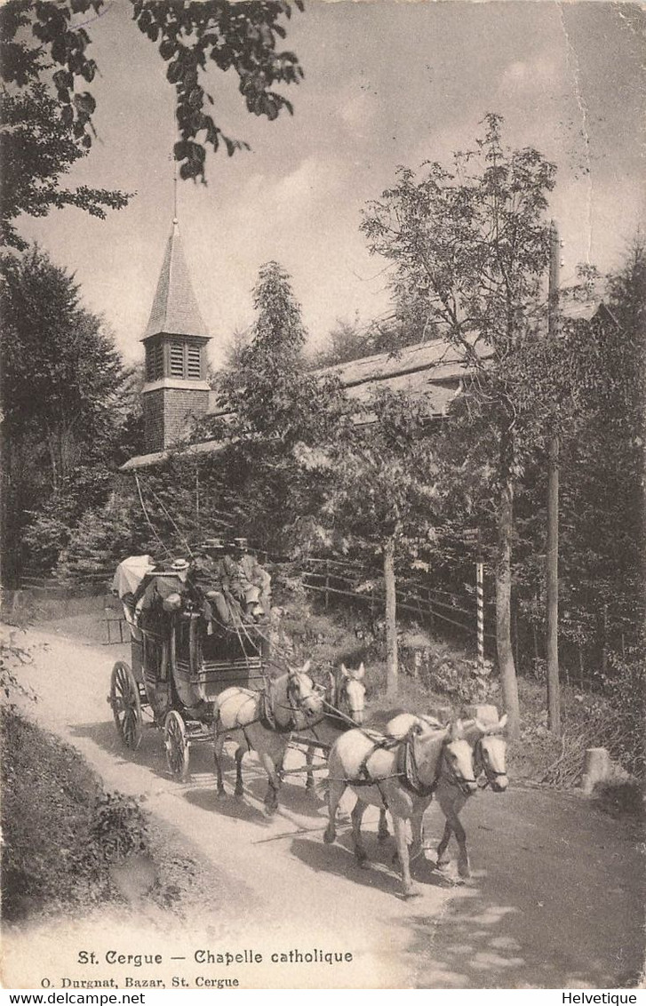 Saint-Cergues Chapelle Catholique Diligence (Chevaux Blancs) - Saint-Cergue