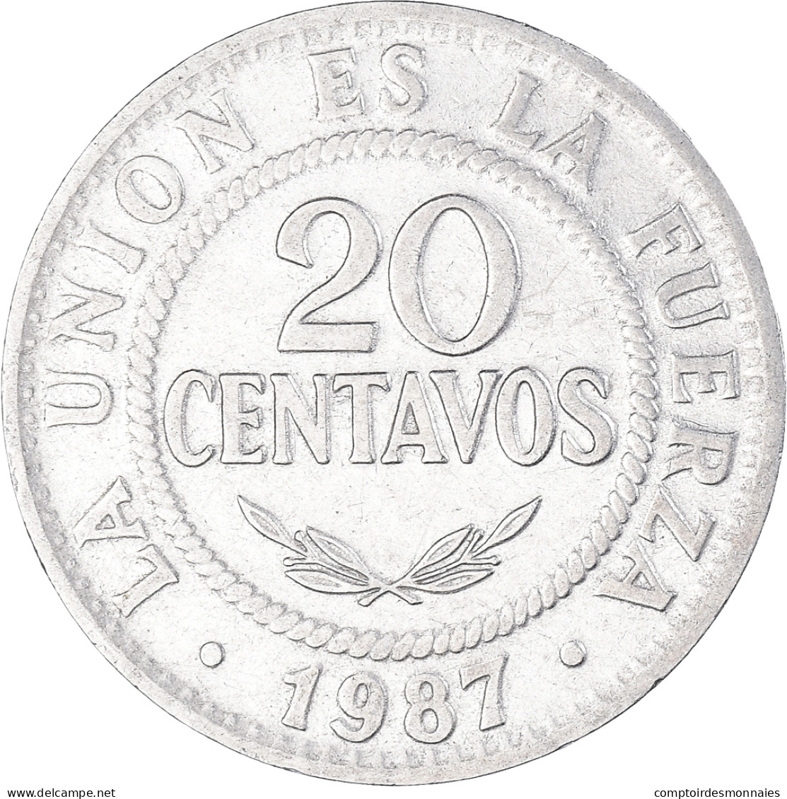 Monnaie, Bolivie, 20 Centavos, 1987 - Bolivie