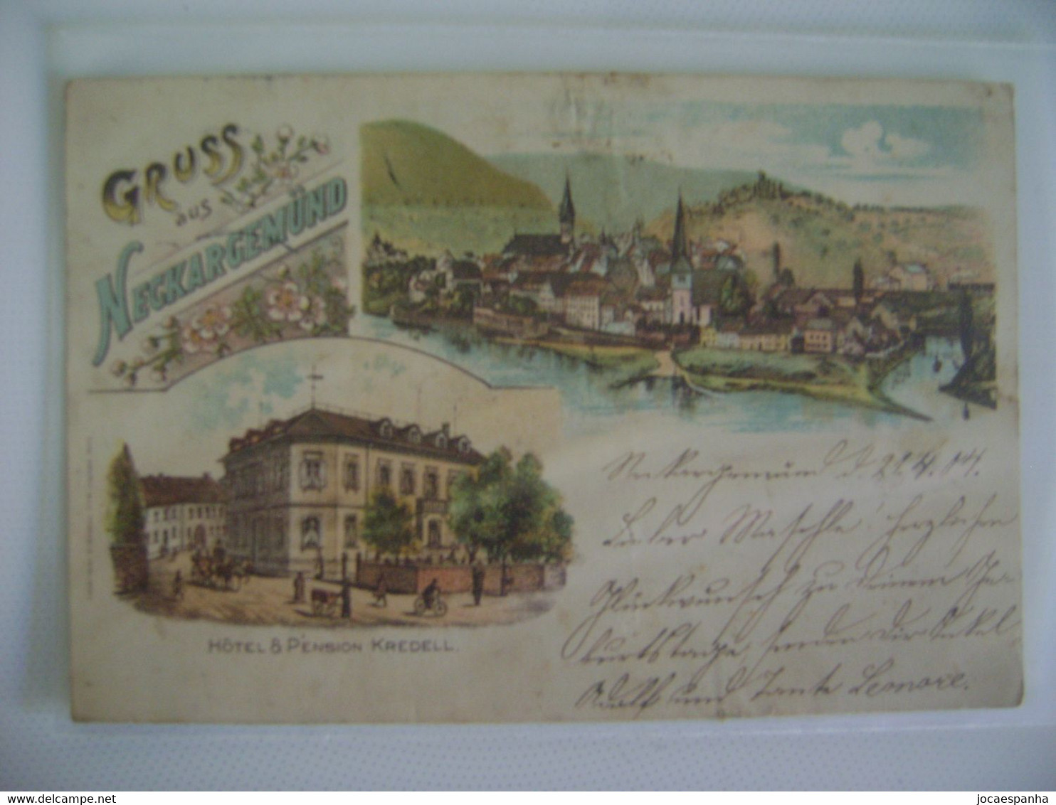 GERMANY - POST CARD GRUSS AUS NECKARGEMUND SENT TO BRAZIL IN 1904 IN THE STATE - Neckargemuend