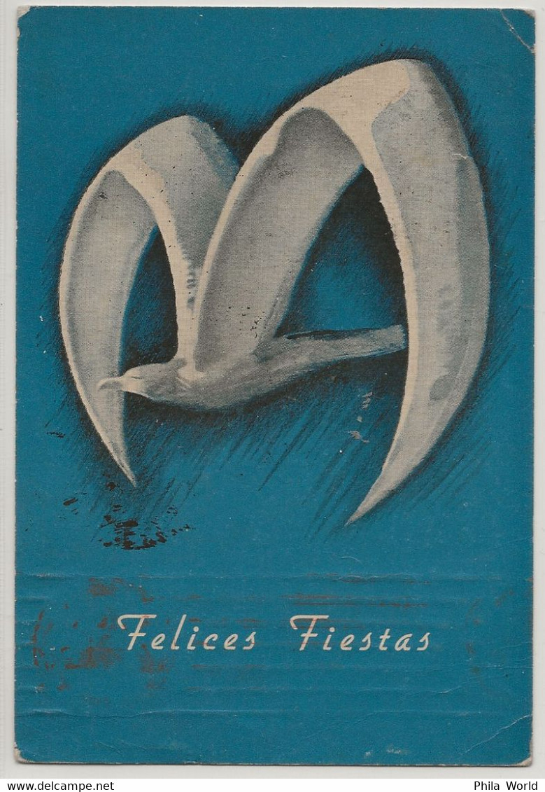 LATI Italia CPNA Illustratore Boccasile Greetings New Year Postcard 1941 Argentina Pour GERMANY German Censorship - Aviones