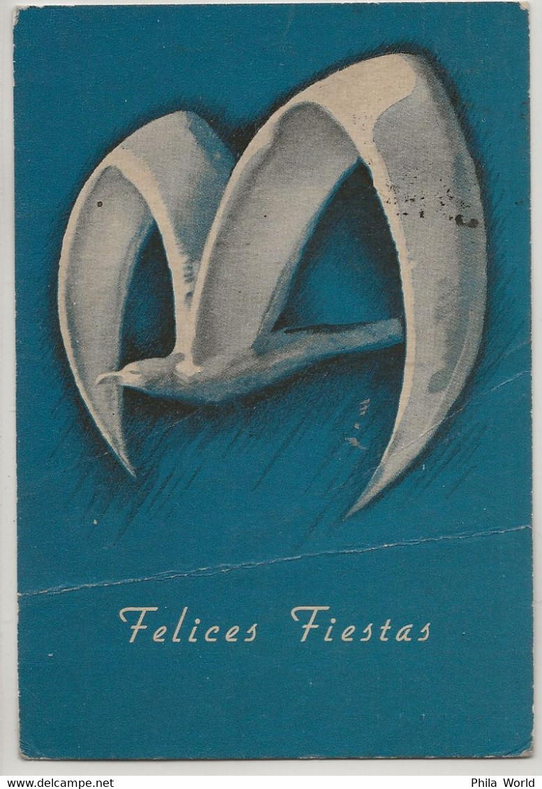 LATI Italia CPNA Illustratore Boccasile Greetings New Year Postcard 1940 Argentina Pour GERMANY German Censorship - Aviones