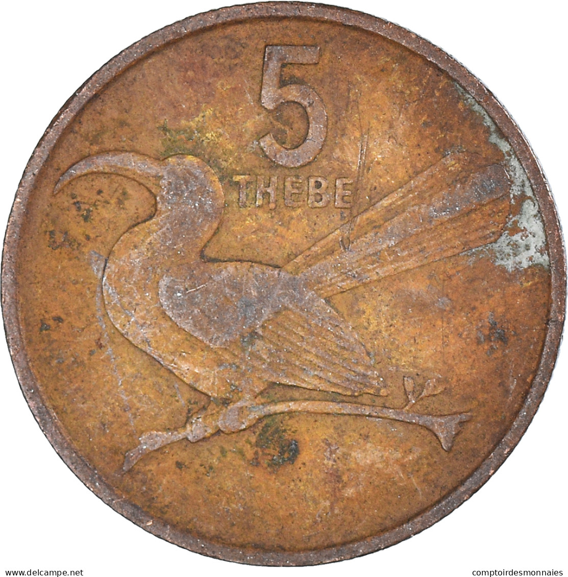 Monnaie, Botswana, 5 Thebe, 1976 - Botswana