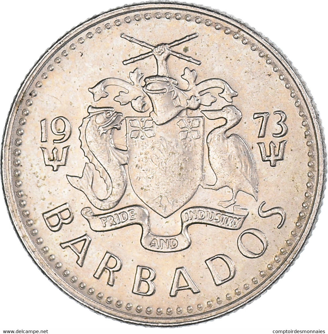 Monnaie, Barbade, 10 Cents, 1973 - Barbados