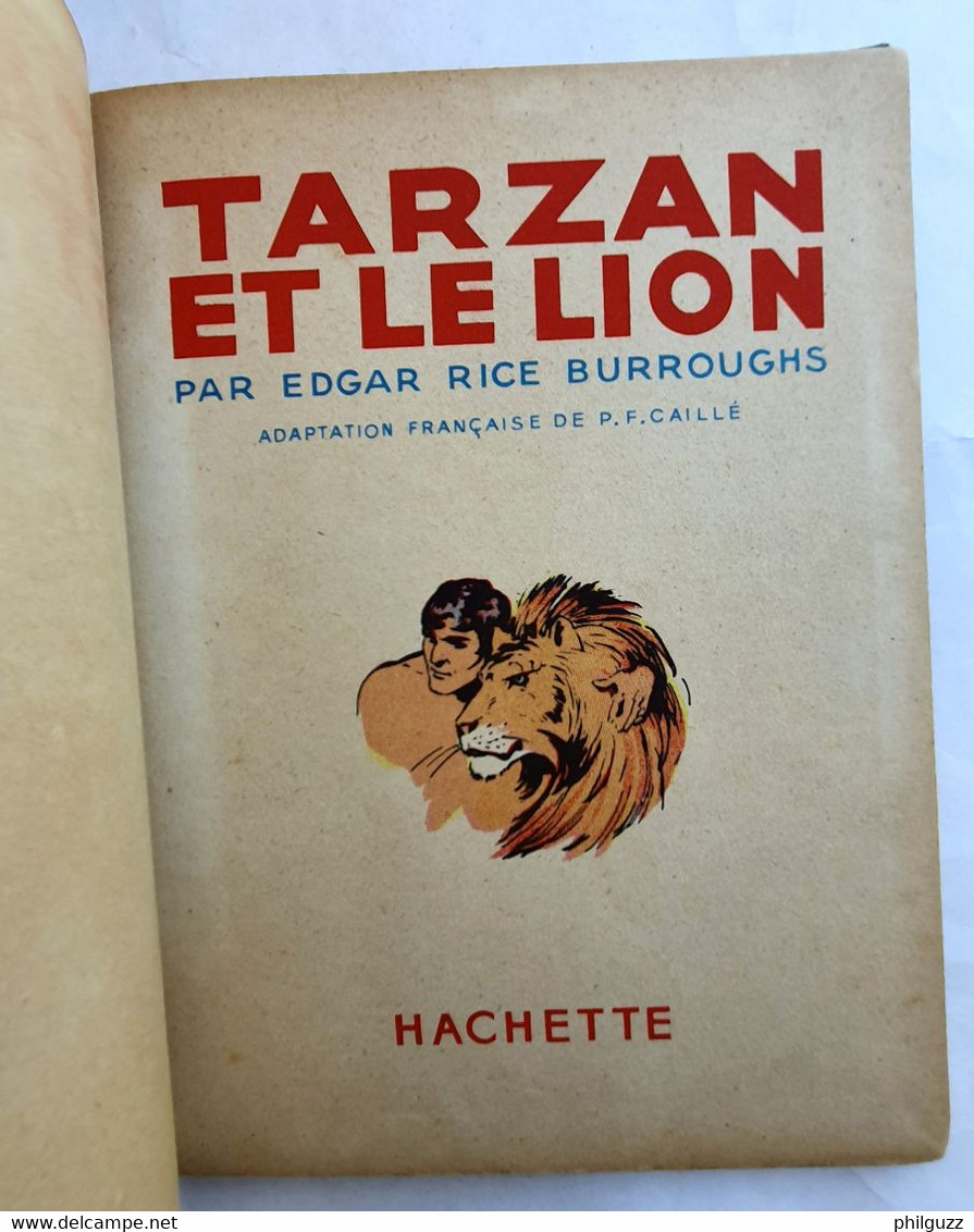 TARZAN ET LE LION - HACHETTE  - 1937 - HOGARTH - Tarzan