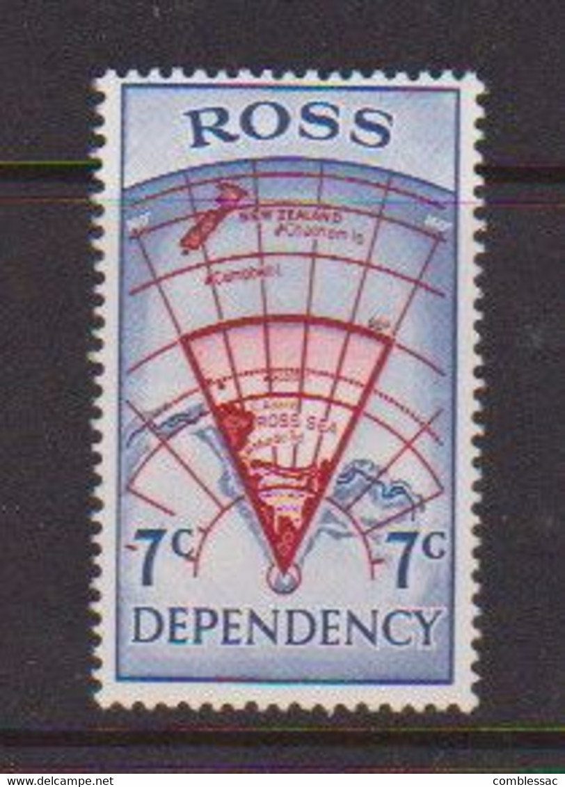 ROSS  DEPENDENCY    1967    7c Red  And  Blue    MH - Ongebruikt