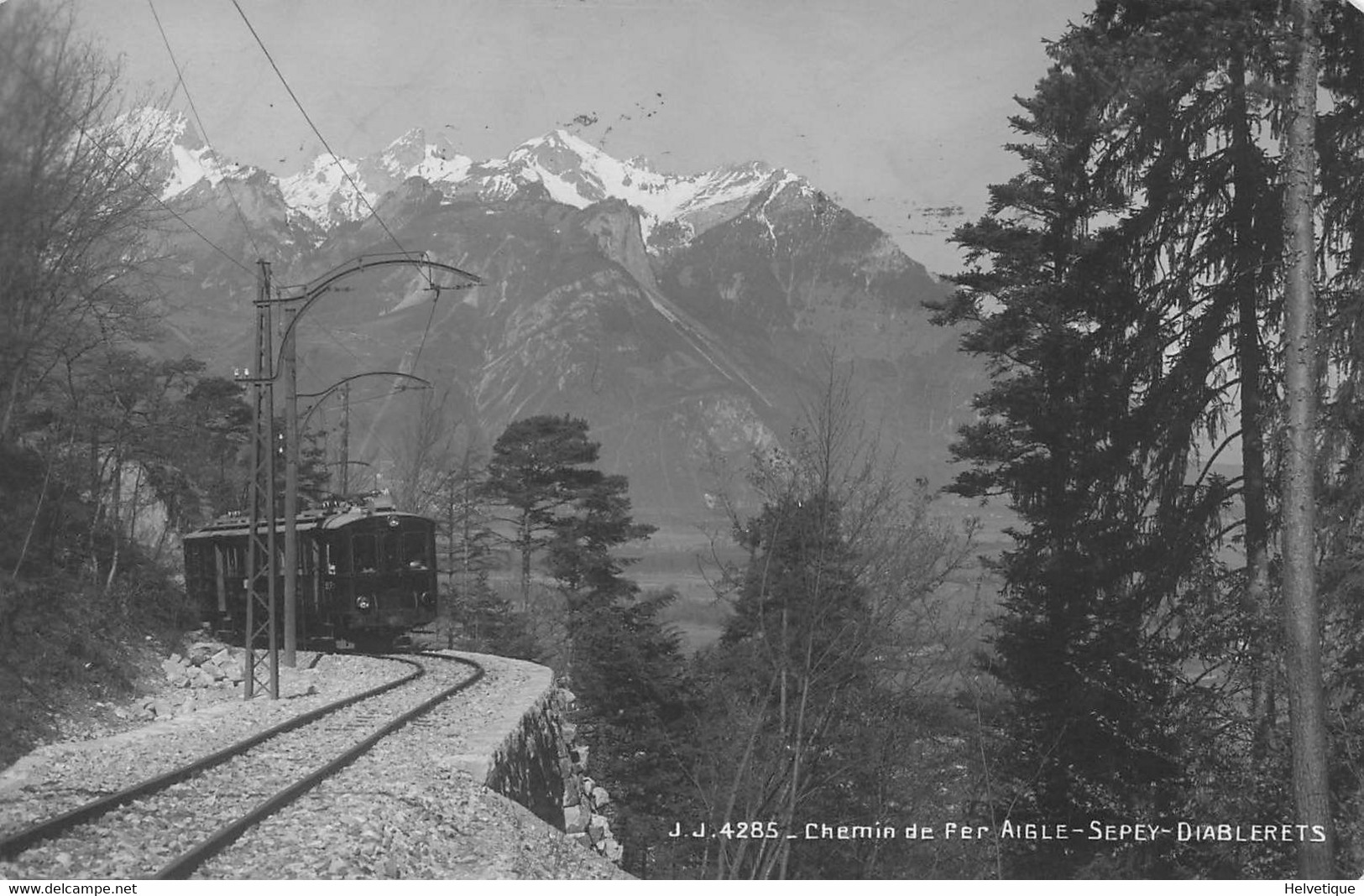 Chemin De Fer Aigle Sepey Diablerets Train Locomotive 1922 - Aigle