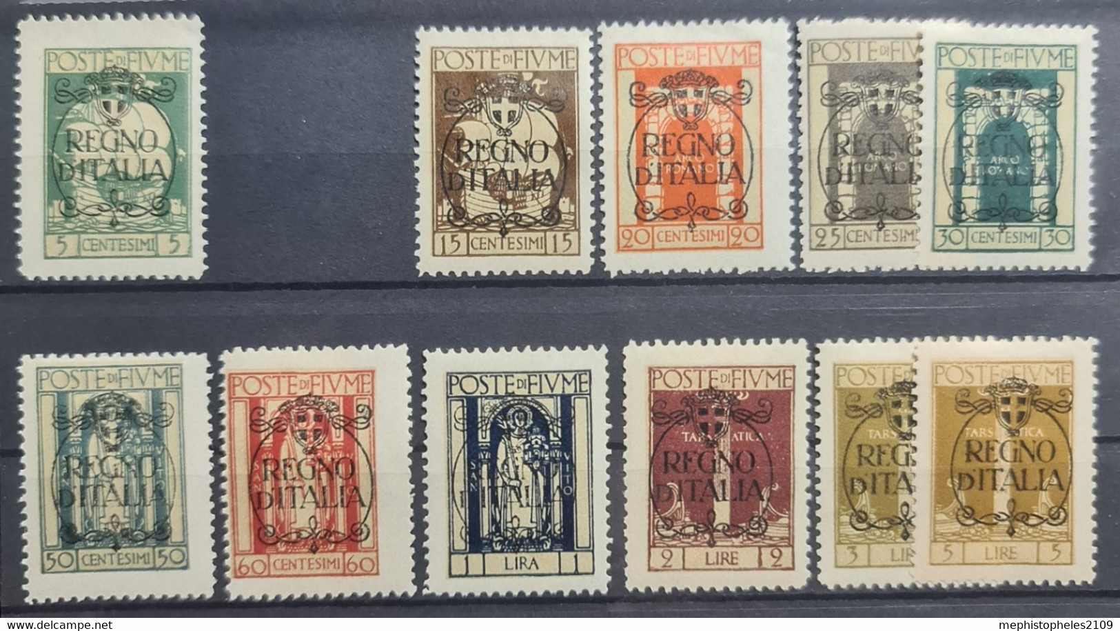 FIUME 1924 - MLH - Sc# 184, 186-195 - Fiume