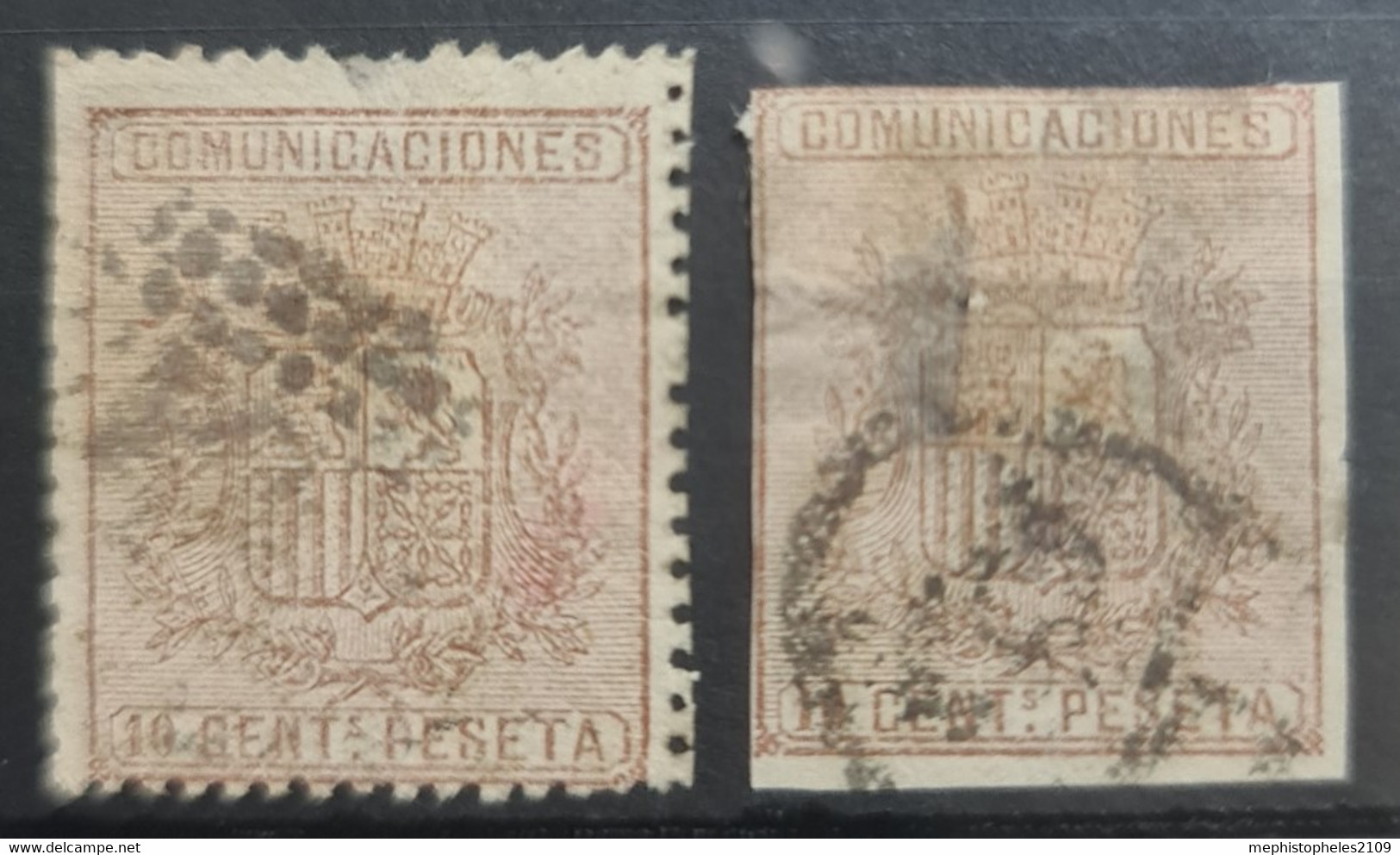 SPAIN 1874 - Canceled - Sc# 211, 211b - Gebruikt