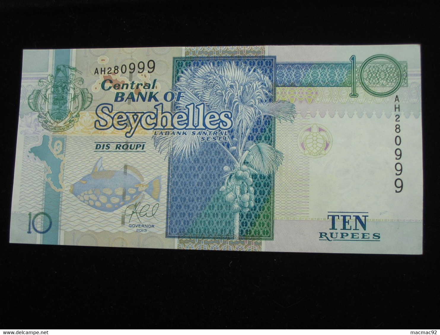 SEYCHELLES -  10 Ten Rupees  2013 - Central Bank Of Seychelles   **** EN ACHAT IMMEDIAT **** - Seychellen