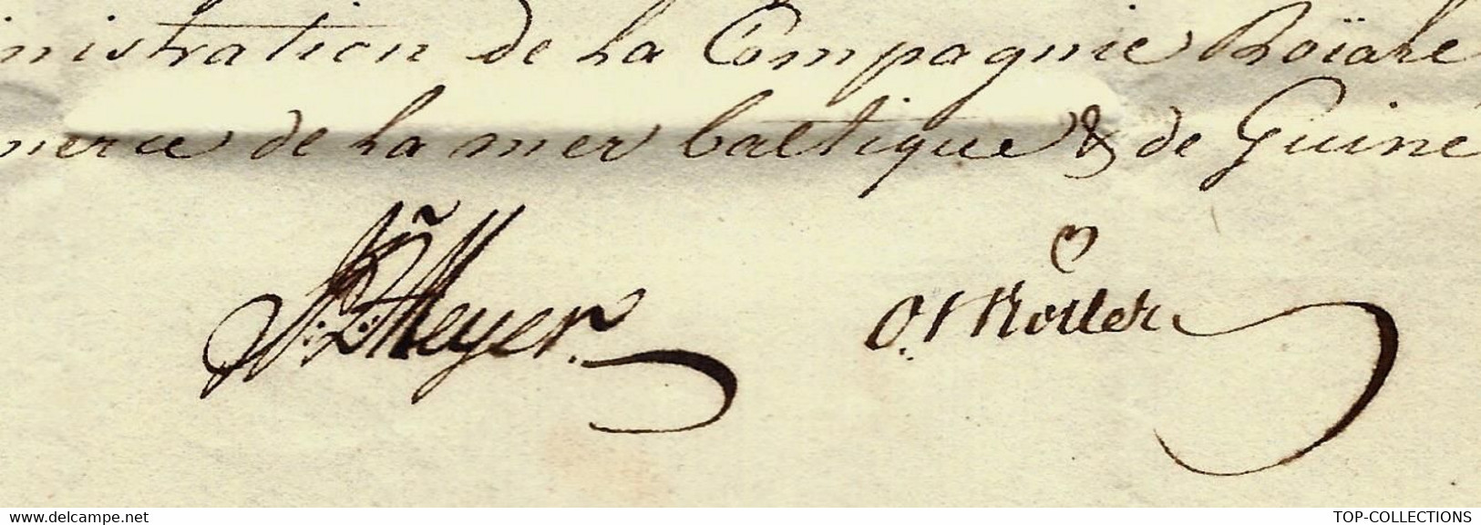 1785 De Cohenhague Danemark COMPAGNIE DANOISE DES INDES COPENHAGUE Lettre Signée Pour FOACHE LE HAVRE - Historische Dokumente