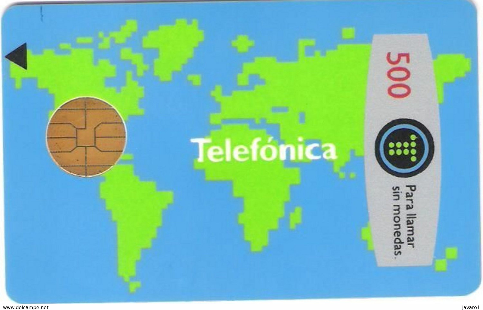SPAIN : G003 500 Ptas World Map ES UNA GENTILZA DE TELEFONICA  MINT - Autres & Non Classés