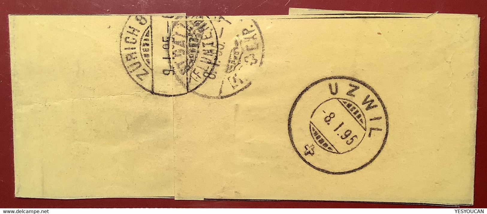 1895 RR ! RÜCKLEITETIKETTE T.2: „RECHTZEITIG REFÜSIERT FORM 203“1883Streifband ST GALLEN(Schweiz Post-Etikette Ganzsache - Stamped Stationery