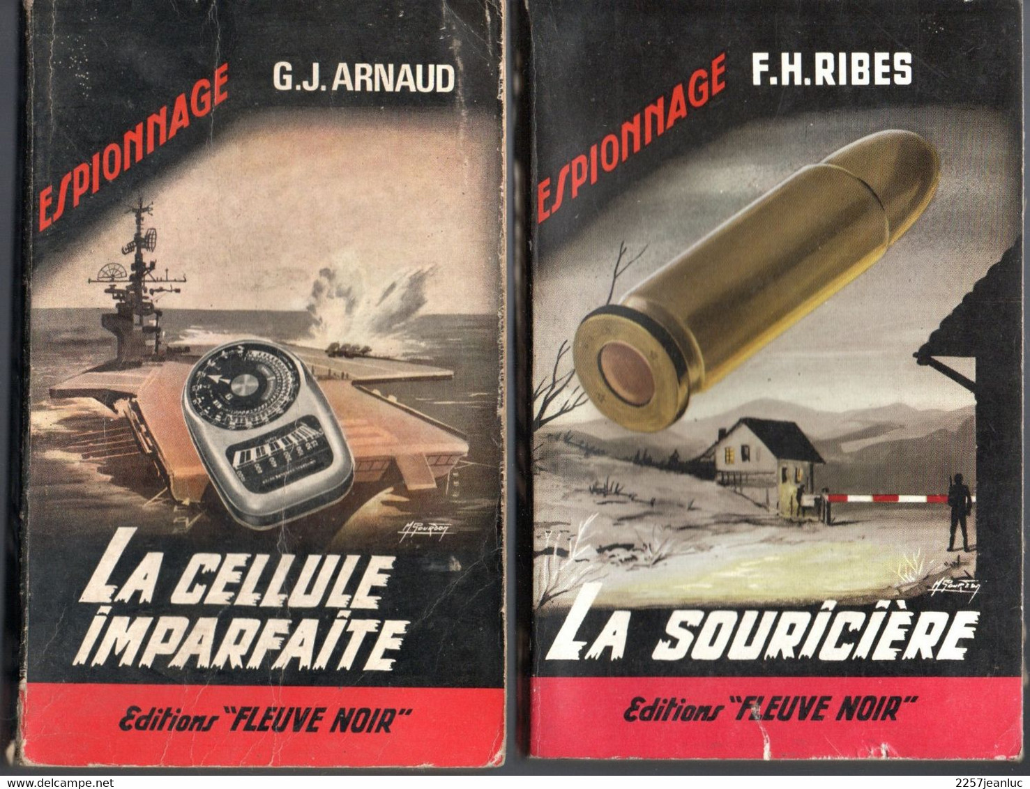 2 Romans Espionnage - Edit Fleuve Noir N: 426 Et 496- La Souricière  & La Cellule Imparfaite - Fleuve Noir