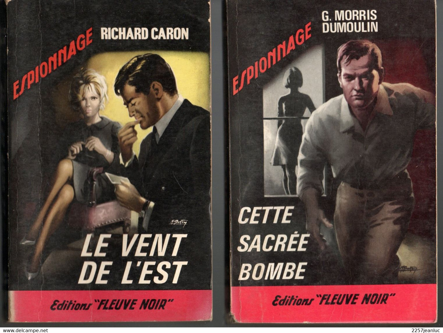 2 Romans Espionnage - Edit Fleuve Noir N: 476 Et 487-  Cette Sacrée Bombe  & Le Vent De L'Est - Fleuve Noir