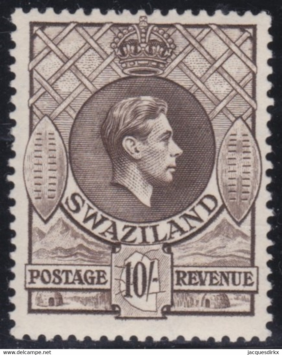 Swaziland      .   SG    .  38   (2 Scans)   .  Perf.  13½x13      .   *     .    Mint-hinged - Swasiland (...-1967)