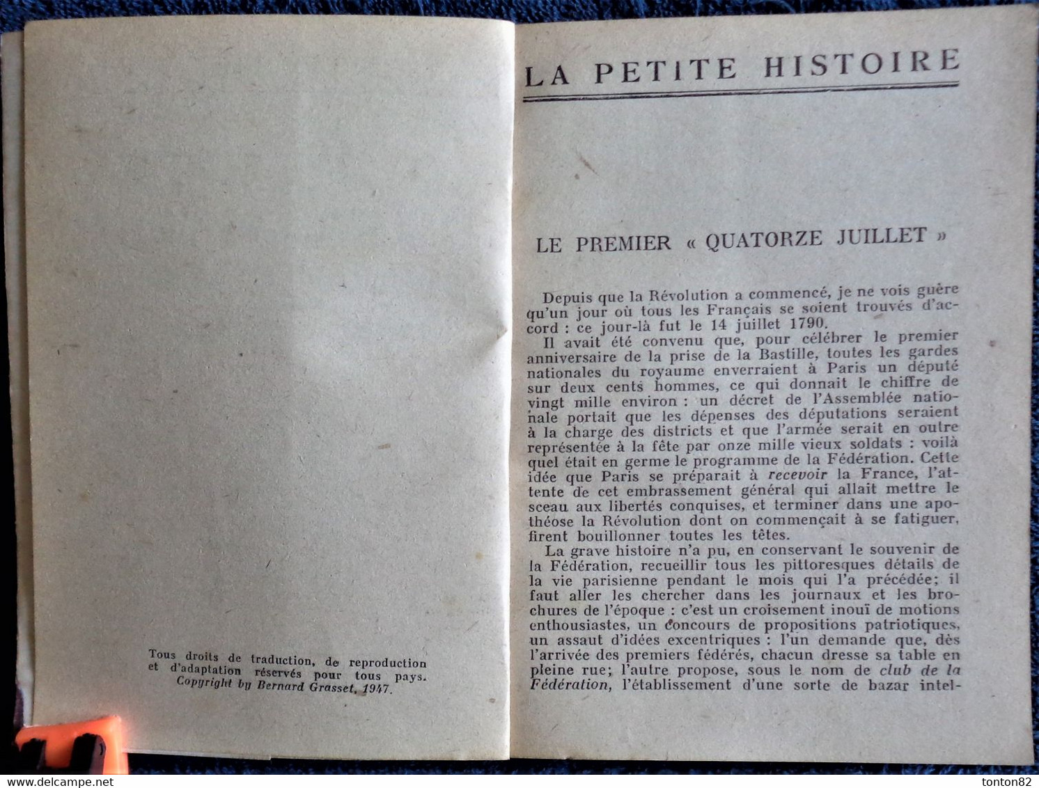 G. Lenôtre - La Petite Histoire  - Révolution Et Empire -  Bibliothèque De La Jeunesse  / Hachette - ( 1949 ) . - Bibliothèque De La Jeunesse