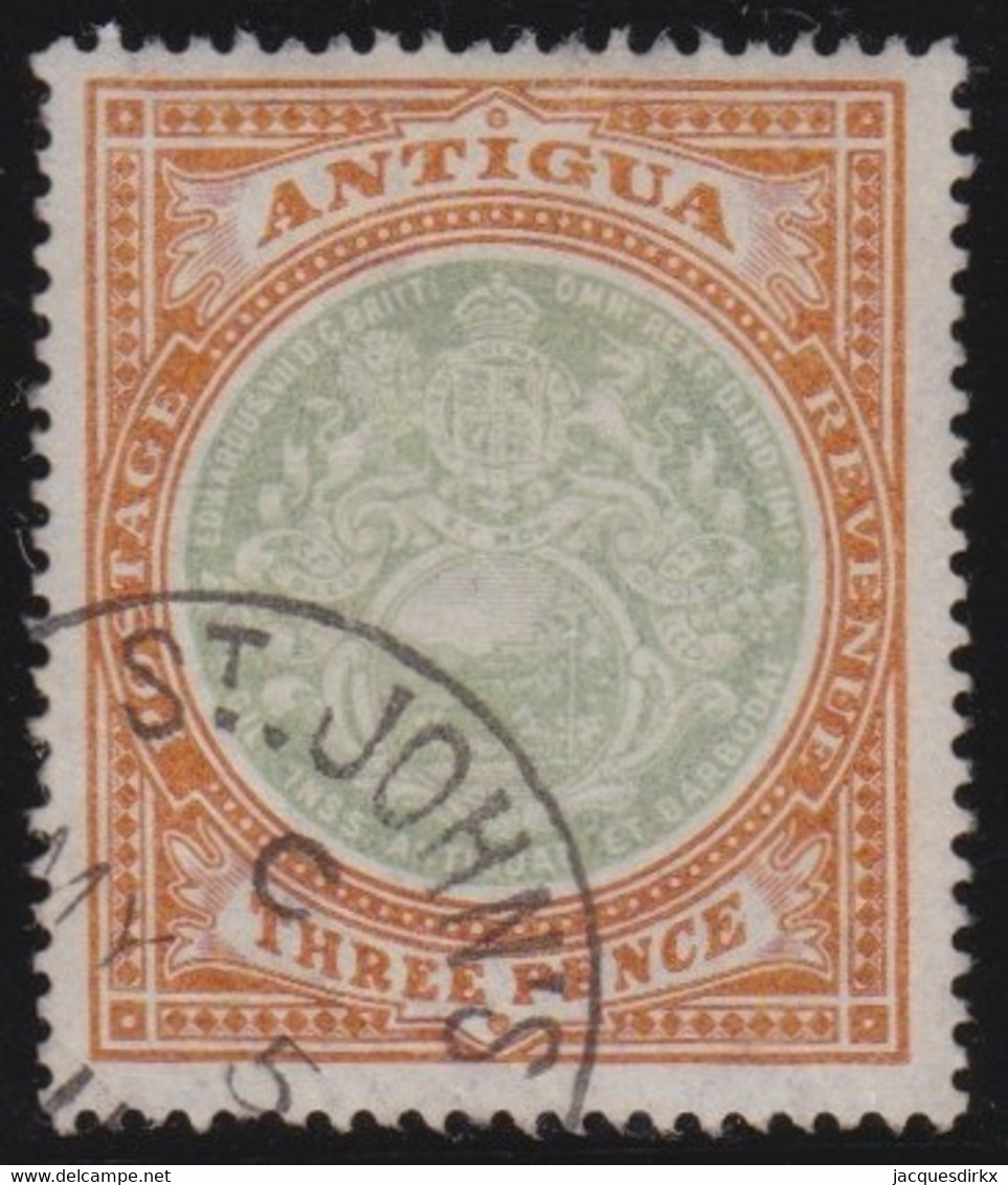 Antigua      .    SG     .   35     .     O     .    Cancelled - 1858-1960 Crown Colony