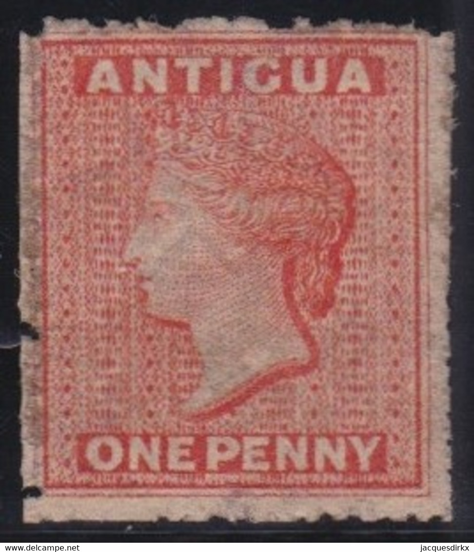 Antigua    .    SG   .  7b  (2 Scans)    Wmk  Sideways    .    (*)       .      Without Gum - 1858-1960 Colonia Británica