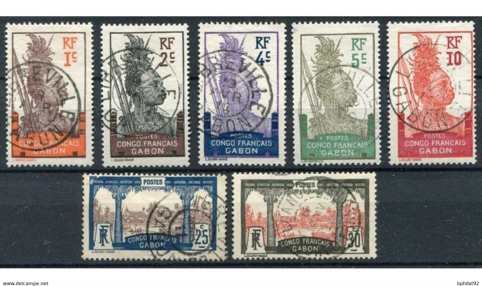 !!! GABON : N° 33/37 & 39/40 OBLITÉRATIONS SUPERBES - Used Stamps